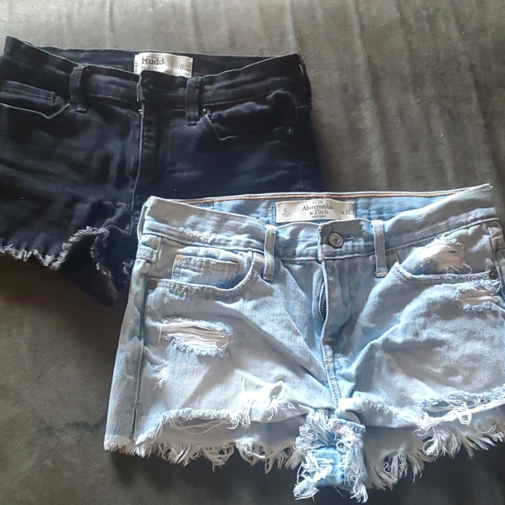 Abercrombie and Mudd size 0 cutoff jean shorts